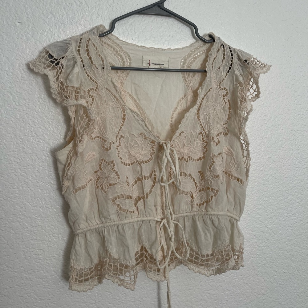 Anthropologie embroidered blouse
